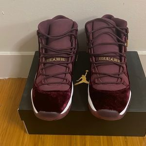 Air Jordan 11 Velvet Maroon/ Gold
